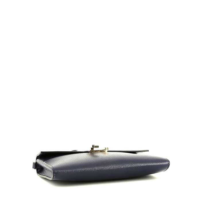 Hermès  Cinhetic To Go shoulder bag  in blue Mysore leather - Detail D4