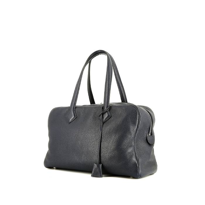 Hermès  Victoria handbag  in blue togo leather - 00pp