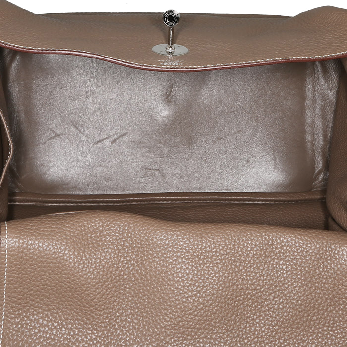 Borsa Hermès  Lindy 34 cm in pelle togo etoupe - Detail D2
