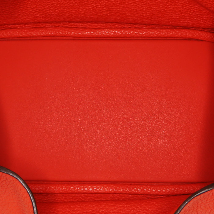 Sac à main Hermès  Lindy en cuir togo orange - Detail D2