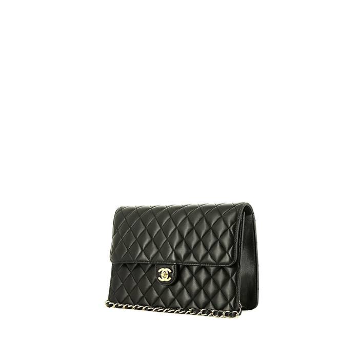 CHANEL, Bags, Chanel Classic Flap Floral Geometric Quilted Black Lambskin  Crossbody Bag