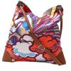 Hermès  Silk City shoulder bag  in multicolor silk  and Barenia leather - 00pp thumbnail