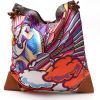 Sac bandoulière Hermès  Silk City en soie multicolore et cuir Barénia - Detail D7 thumbnail