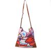 Hermès  Silk City shoulder bag  in multicolor silk  and Barenia leather - Detail D8 thumbnail