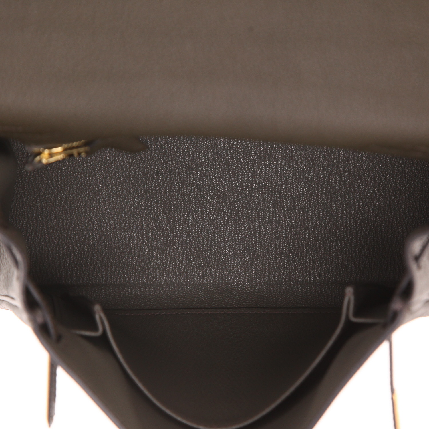Sac à main Hermès  Kelly 25 cm en cuir togo Vert de Gris - Detail D3