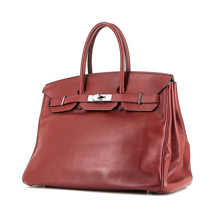 Hermès  Birkin 35 cm handbag  in burgundy Swift leather - 00pp