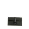 Hermès  Jige pouch  in black Swift leather  and black lizzard - 360 thumbnail