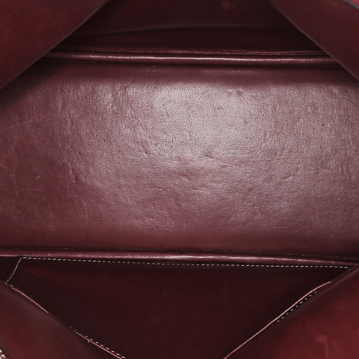 Sac à main Hermès  Bolide 31 cm en cuir Chamonix rouge - Detail D3