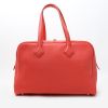 Hermès  Victoria travel bag  in pink Jaipur leather taurillon clémence - Detail D7 thumbnail