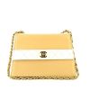 Chanel  Vintage shoulder bag  in beige and white quilted leather - 360 thumbnail