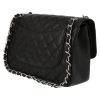 Chanel  Timeless Jumbo shoulder bag  in black quilted grained leather - Detail D5 thumbnail