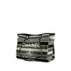 Chanel  Deauville shopping bag  in black and grey canvas - 00pp thumbnail