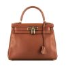 Hermès  Kelly 28 cm handbag  in brown Gulliver leather - 360 thumbnail