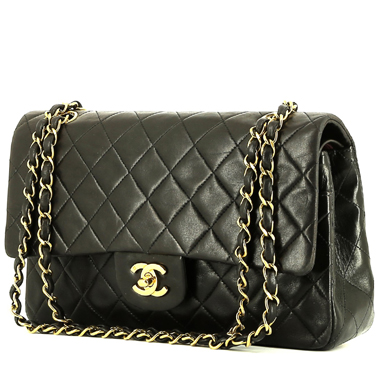 CHANEL 1997 CC Turn-lock Diamond Quilted Caviar Flap Bag Kelly Style  Vintage - Chelsea Vintage Couture