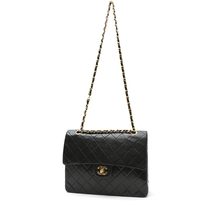 Bolso de mano Chanel  Timeless en cuero acolchado negro - Detail D2