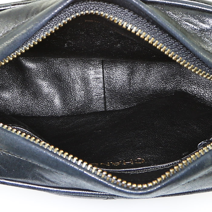 Sac Clutch Vintage Noir Années 80/90 - Avec Chaîne Bandoulière, Occasion