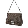 Fendi  Zucca handbag  in brown and black bicolor  monogram canvas  and brown leather - 00pp thumbnail