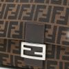 Fendi  Zucca handbag  in brown and black bicolor  monogram canvas  and brown leather - Detail D1 thumbnail
