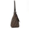 Fendi  Zucca handbag  in brown and black bicolor  monogram canvas  and brown leather - Detail D6 thumbnail