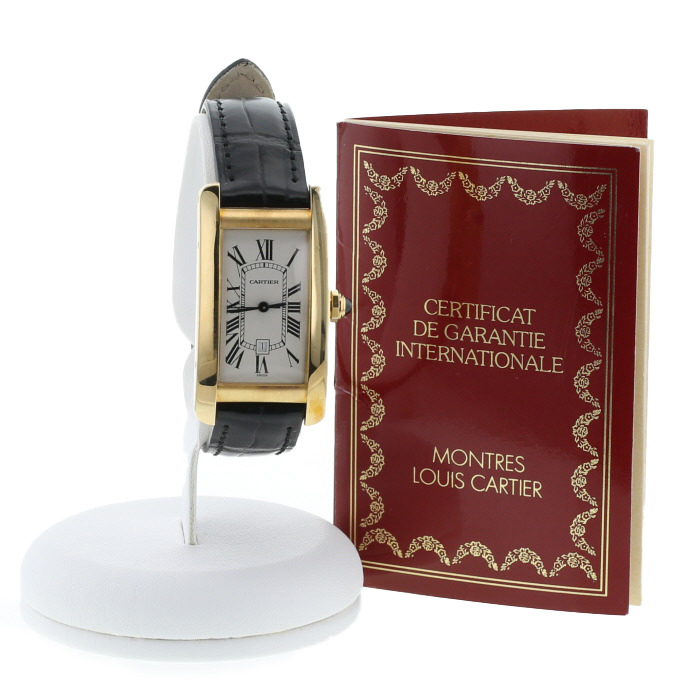 Reloj Cartier Tank Américaine de oro amarillo Ref: Cartier - 1725  Circa 1997 - Detail D2