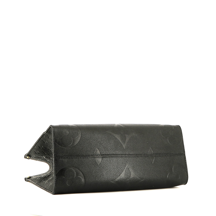 Bolso Cabás Louis Vuitton Onthego modelo mediano en cuero Monogram negro - Detail D5