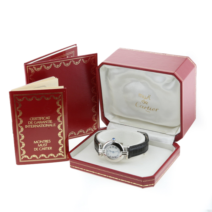 Reloj Cartier Must Colisée de plata Ref: Cartier - 690002  Circa 1995 - Detail D2