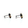 Tiffany & Co  pair of cufflinks in yellow gold, silver and onyx - 360 thumbnail