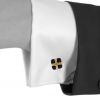 Tiffany & Co  pair of cufflinks in yellow gold, silver and onyx - Detail D1 thumbnail