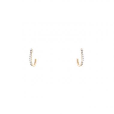 Messika Gatsby small model earrings in pink gold and diamonds