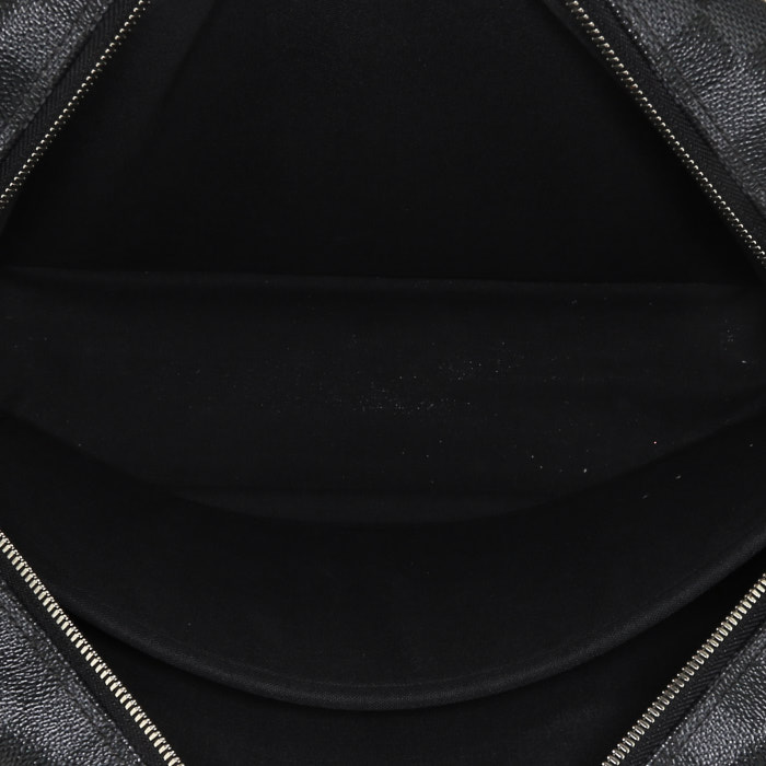 Louis Vuitton   briefcase  damier graphite canvas  and black leather - Detail D3