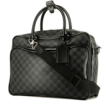 Porte-documents Louis Vuitton   en toile damier graphite et cuir noir
