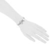 Bracciale flessibile Hermès Boucle Sellier in argento - Detail D1 thumbnail