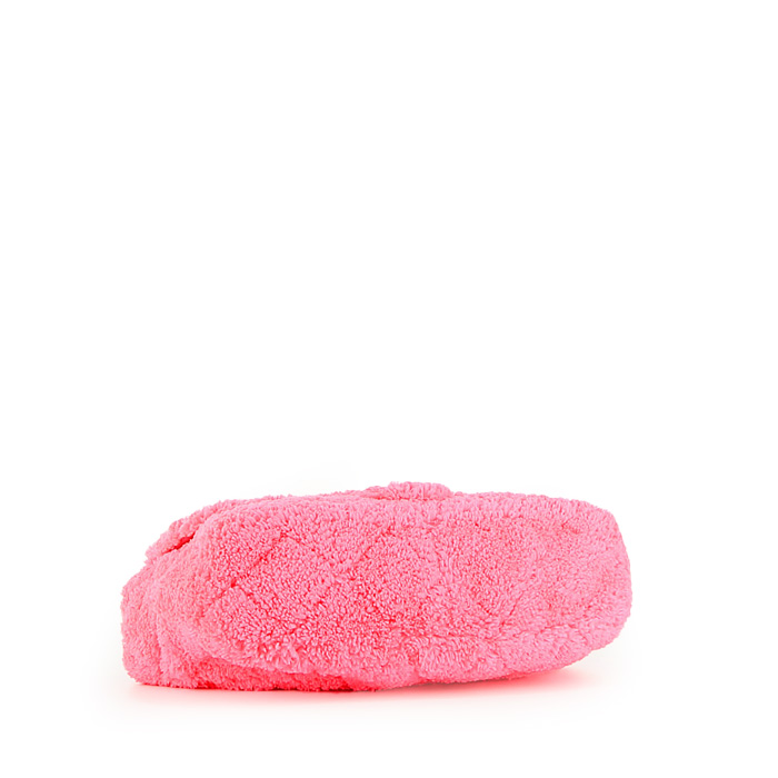 Chanel  Timeless Classic handbag  in pink terry fabric - Detail D5