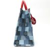 Louis Vuitton  Onthego shopping bag  in blue jean damier canvas - Detail D6 thumbnail