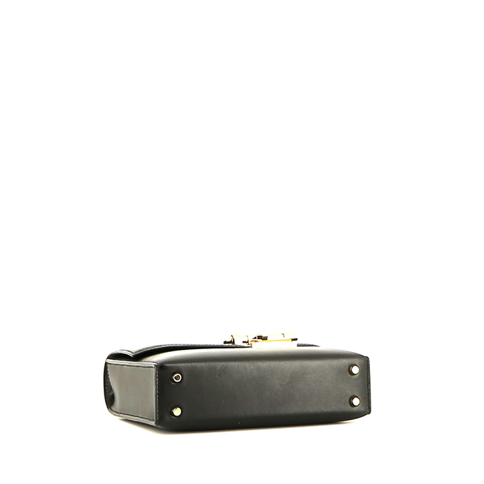 Hermès Verrou shoulder bag in black leather - Detail D4