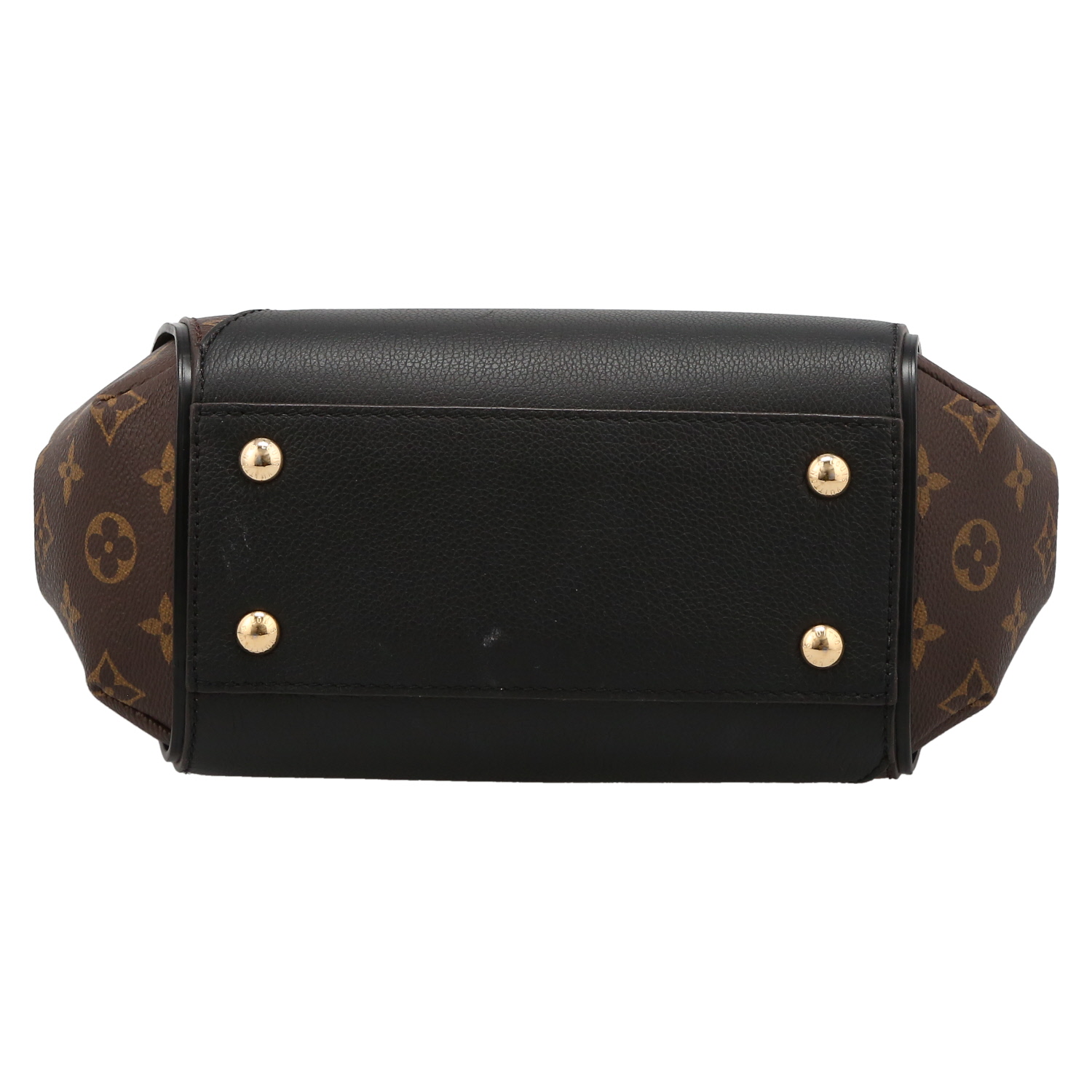 Louis Vuitton  Kimono handbag  in brown monogram canvas  and black leather - Detail D4