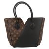 Louis Vuitton  Kimono handbag  in brown monogram canvas  and black leather - Detail D7 thumbnail