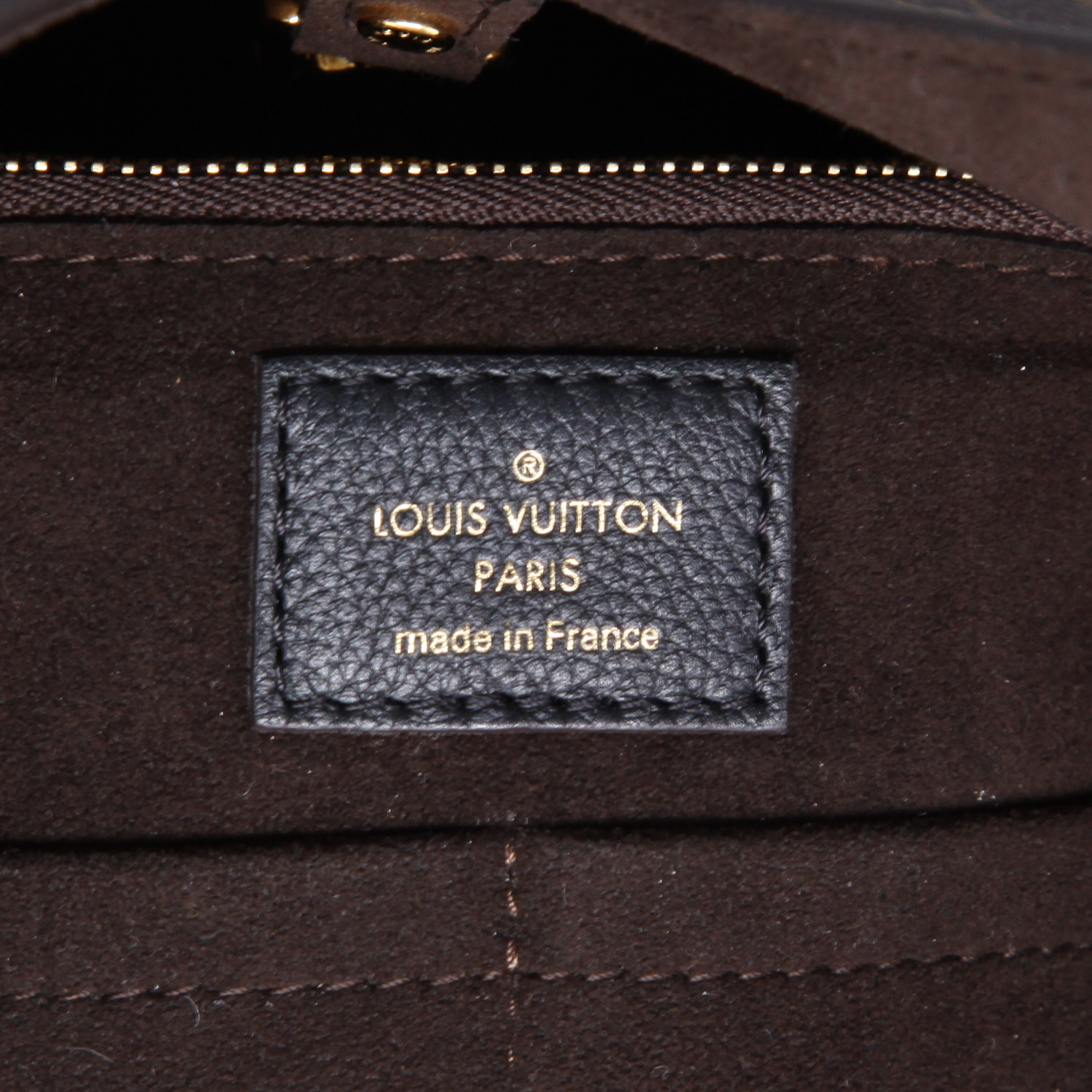 Sac à main Louis Vuitton  Kimono en toile monogram marron et cuir noir - Detail D9