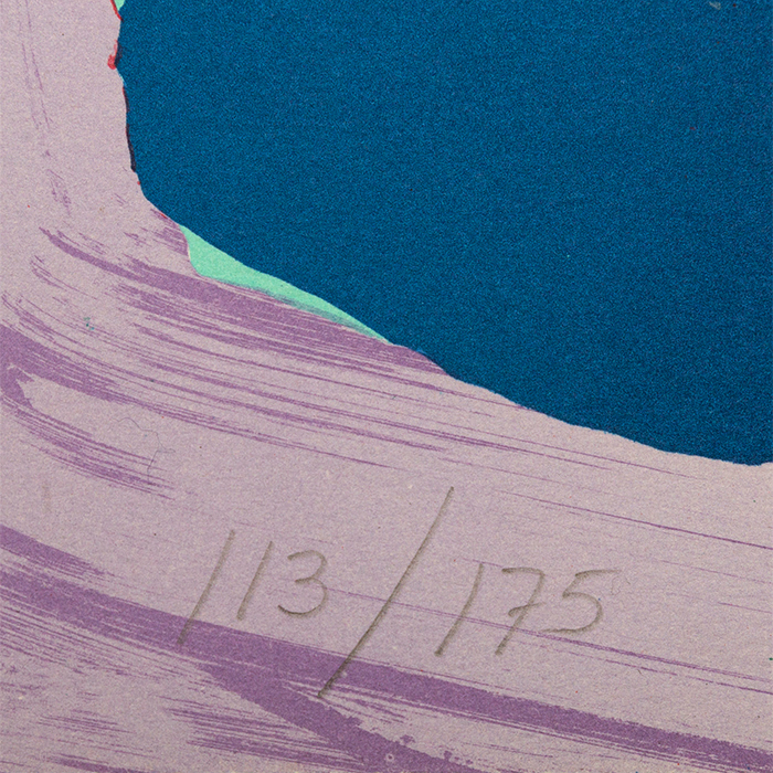Karel Appel, "Another Blue head again", lithographie en couleurs sur papier, signée et numérotée, de 1978 - Detail D3