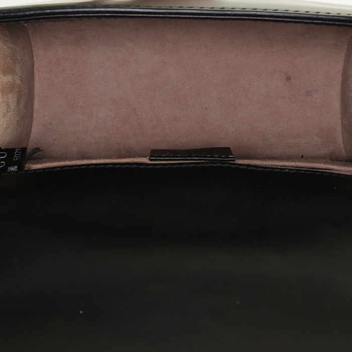 Gucci  Sylvie handbag  in black leather - Detail D2
