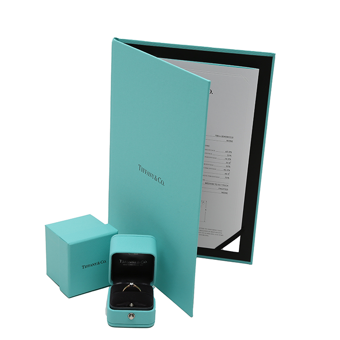 Tiffany 
Co Harmony solitaire ring in pink gold, platinium and diamond (0,19 carat) - Detail D2