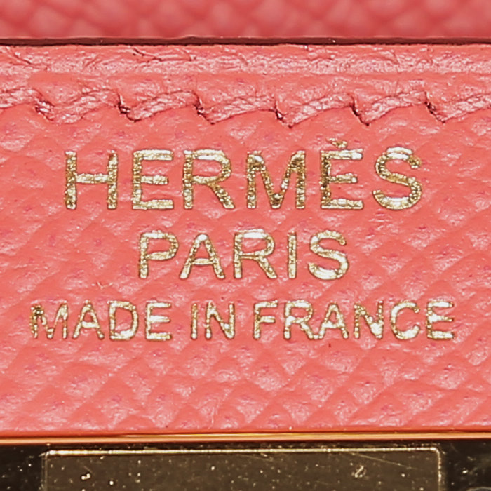 Borsa Hermès  Kelly 32 cm in pelle Epsom rosa Jaipur - Detail D4
