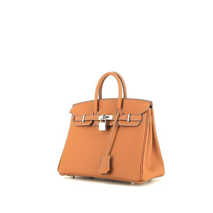 Hermès  Birkin 25 cm handbag  in gold togo leather - 00pp
