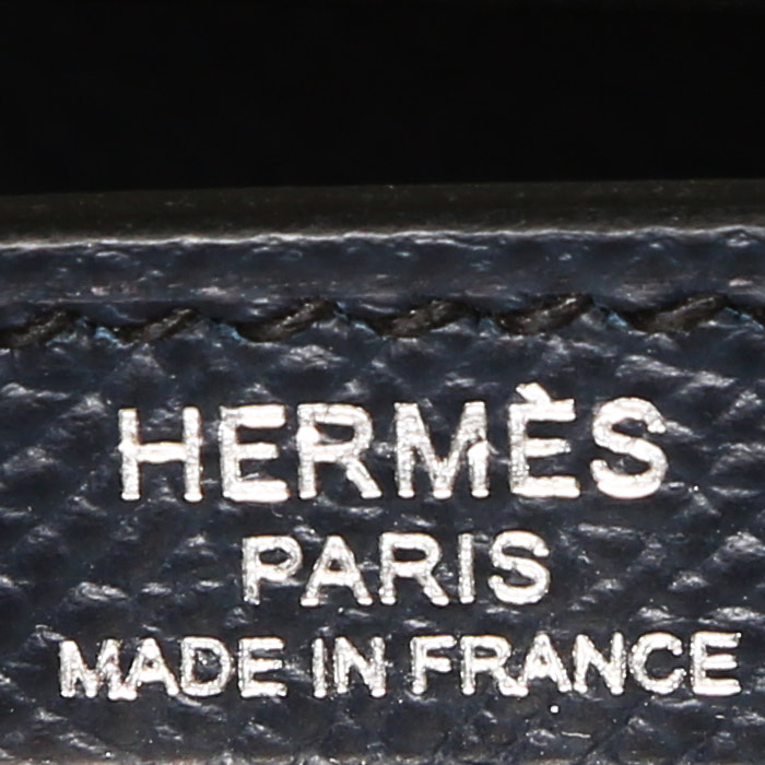 Sac à main Hermès  Kelly 28 cm en cuir epsom bleu indigo - Detail D4