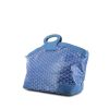 Goyard  Béluga handbag  in blue Goyard canvas  and blue leather - 00pp thumbnail