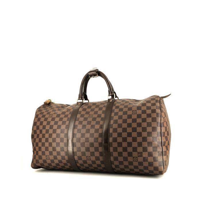 Louis Vuitton Keepall 50 Travel Bag in Ebene Damier Canvas And