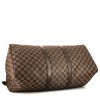 Louis Vuitton  Keepall 50 travel bag  in ebene damier canvas  and brown leather - Detail D4 thumbnail