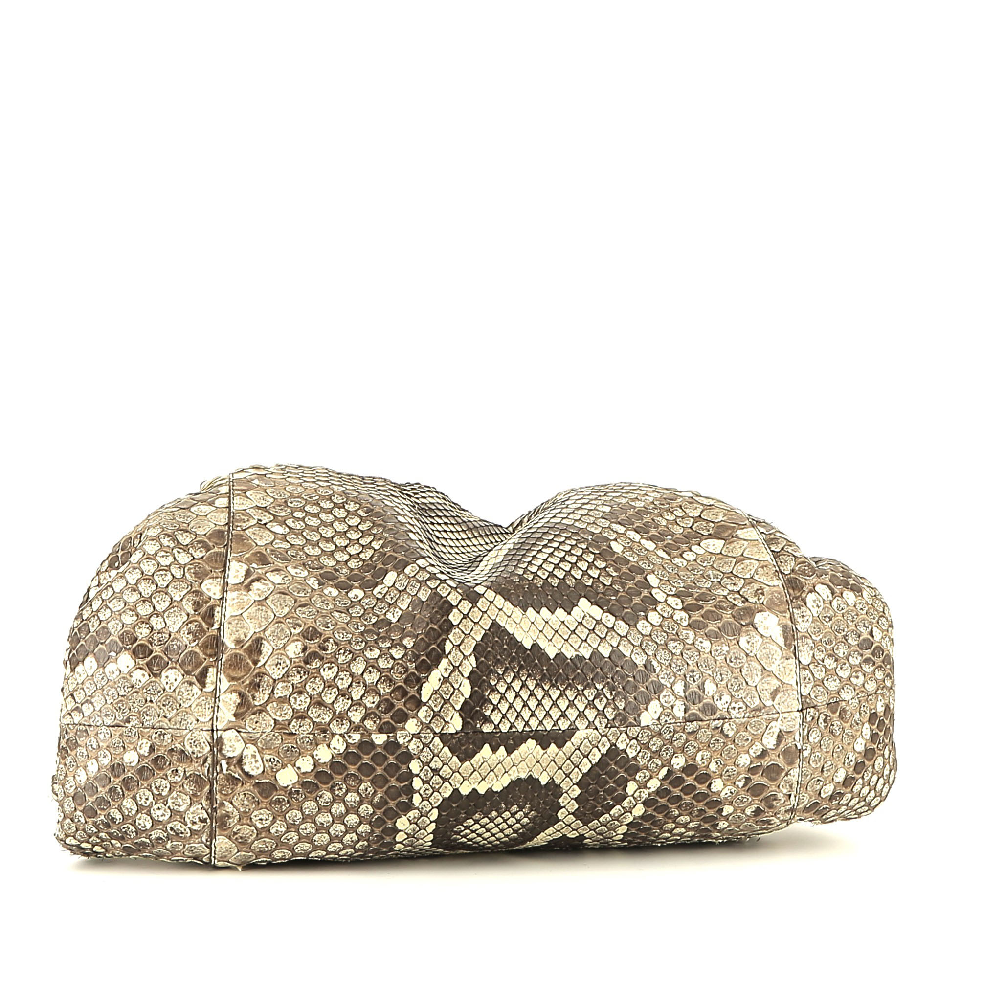 Borsa/pochette Bottega Veneta  Pouch in pelle beige e marrone - Detail D4