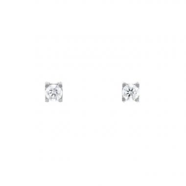 Cartier C de Cartier small earrings in white gold and diamonds