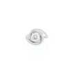 Anello solitario Cartier Trinity Ruban in platino e diamanti - 360 thumbnail